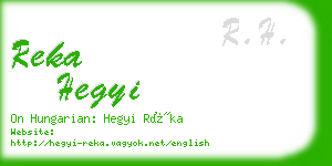 reka hegyi business card